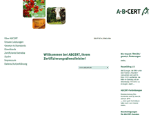 Tablet Screenshot of abcert.de